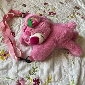 Pink Plush Bear Lotso bag with Strap